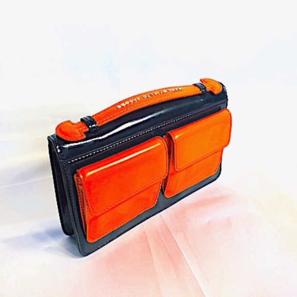 Marc By Marc Jacobs Handbags - Marc Jacobs Orange &  Blue Patent Leather Bag